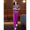 Traje de Moda Rojo Rosa para Mujer 2025 Nuevo Estilo Elegante de Alta Gama, que Reduce la Edad, Adelgazante y Cubre la Carne Vestido de Verano con un Conjunto Completo