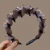 Exclusiva tiara de rede roxa com dentes para mulheres, tiara alta fofa, elegante e fashion com um toque de luxo