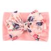 Diadema de Nylon Estampado con Lazo Exportación Europea y Americana Protector de Fontanela con Fuente Linda para Bebé No Lastima la Piel Pañuelo para la Cabeza de Bebé Accesorio para el Cabello