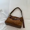 Bolsa de Ombro Suede Casual Retrô 2026 Novo Modelo Bolsa Transversal Simples Grande Capacidade Bolsa Tote para o Dia a Dia