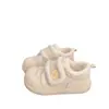 Sapatos de Algodão para Meninas 2026 Outono/Inverno Novos Sapatos Infantis com Forro de Lã Botas de Neve Quentes para Crianças Maiores Sapatos Peludos para Meninas