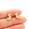 Nuevos Pendientes de Acero Inoxidable para Comercio Exterior, Corte Simple, Copo de Nieve, Paraguas, Nota Musical, Corazón, Mariposa, Perro Mascota, En Stock, Venta al por Mayor