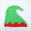 Nuevo gorro navideño para niños, gorro de elfo rojo y verde, gorro de franela con campana, accesorios para disfraces de fiesta.