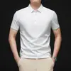 Camiseta de Manga Corta para Hombre de Verano Estilo Nuevo Color Sólido Cuello Solapa Casual Transpirable Camisa Polo de Media Manga Tendencia Ropa para Hombre