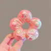 Anillo para el cabello de flor dulce para niños Tridimensional Lindo Anillo de intestino grueso para niñas Cuerda para el cabello de bola para niñas Accesorios para el cabello de cola de caballo