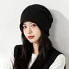Gorro Preguiçoso Macio Cinza Cor de Café, Touca de Tricô Fina Respirável, Chapéu para Clima Frio, Gorro de Tricô Liso para Cobertura Facial Estilo Preguiçoso