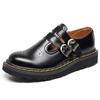 [No te rozan los pies] Zapatos Mary Jane Ligeros Transfronterizos 8065 Piel Genuina de Caña Baja Zapatos Pequeños de Piel para Mujer, Botas Cortas Casuales Martin Versátiles
