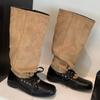 Botas Marco&Joyce Fashion Bico Quadrado Desgastadas Amassadas 2025 Outono Novo Estilo Coreano Confortáveis e Versáteis