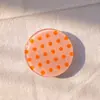Soporte de airbag de resina acrílica con lunares estilo INS para teléfonos móviles, diseño clásico de bloques de color, soporte plegable para ver series, personalizable