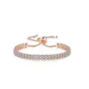 Pulseira de zircônia da moda transfronteiriça feminina nicho simples cristal pulseira de alta qualidade acessórios joias joias joias atacado