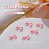 Arte de Unha Laço Pérola Joia Novo Doce Princesa Gravata Borboleta Rosa Tridimensional Luxo Leve Usar Armadura Acessórios DIY