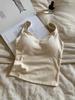 6872# Chaleco Térmico Auto-calentable Engrosado Otoño/Invierno para Mujer Cinturón Almohadilla para el Pecho Ropa Interior sin Rozaduras Top de Tirantes Delgado