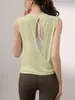 Tencel Copo de Nieve Sexy Espalda Descubierta Ropa de Yoga Chaleco Deportivo para Mujer Correr Entrenamiento Fitness Top sin Mangas Cubre-todo Verano