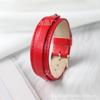 Pulseira dupla de couro sintético 18+8mm com fivela, pulseira de pulso adequada para usar letras, pingentes de óleo gotejado, gadgets, DIY, personalidade, mão