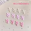 Nuevos Accesorios para Decoración de Uñas: Lazos, Estilo Dulce y Fresco, Populares Decoraciones de Resina para Uñas Mariposa con Lazo de Cinta 3D