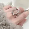 Anillo Ovalado Hueco Exagerado para Mujer, Moda de Lujo Ligero, Anillo Abierto Exquisito Elegante, Tendencia de Anillo para Dedo Índice Nicho Estilo Ins