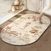 Alfombrillas de Baño Estilo Europeo para Uso Doméstico, Lavables, Absorbentes de Agua, Secado Rápido, Recortables, Resistentes a Manchas, Antideslizantes de Tierra de Diatomeas