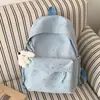 Mochila fofa transfronteiriça com estampa de estrelas, nova mochila escolar fashion estilo coreano juvenil, mochila escolar leve para estudante do ensino fundamental