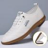 Zapatos Blancos de Verano para Hombre, Zapatillas Versátiles de Suela Blanda Transpirables sin Cordones, Zapatos Casuales de Moda, Zapatos de Negocios para Hombre de Estilo Británico