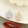 Luochen Estilo Europeu e Americano Chama Única Cravejada com Diamante Hip-Hop Decoração de Dente Festa de Halloween Cosplay Ornamento de Dente