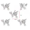 Acessórios de Pingente de Borboleta DIY Colar com Pingente Pequeno Brincos Pulseira Joias com Gotejamento de Óleo Acessórios de Liga W531