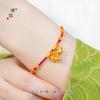 Pulsera Verde Ojo de Diablo de Satén Vietnamita de Larga Data Estilo Chino Nuevo Cuerda de Mano Tejida a Mano Elegante Blanca para Mujer