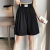 Pantalones cortos deportivos de seda de hielo para mujer, de verano, de talla grande, de cintura alta, holgados, adelgazantes, informales, de pierna ancha, transpirables