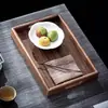 Sala de estar restaurante chinês café chá da tarde bandeja de jantar doméstico madeira de nogueira sobremesa chá de infusão a seco bandeja
