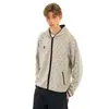Jaqueta Cardigan com Capuz de Bolinhas Design High Street Estilo Coreano para Homens e Mulheres, Modelagem Solta com Acabamento Preto, Moletom Casual com Zíper Bordado