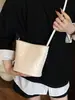 Bolso Bandolera Tejido de Patrón Moda y Sencillo para Mujer 2026 Nuevo Estilo Bolso Bandolera de Verano Fresco y Elegante Bolso Cubo