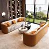 Hotel de apartamentos estilo nórdico sofá de negociação de escritório de alto padrão sofá da área de descanso da recepção combinação de mesa de centro cabine de recepção