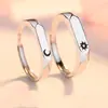 Anel Sol e Lua Runxin para homens e mulheres um par de fabricantes atacado anel de dedo com diamante plano Anel de casal Sol e Lua