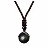 Venta Caliente Transfronteriza Amazon Colgante de Ojo de Tigre de 16MM Collar Colgante de Obsidiana Natural Amatista Venta al por Mayor