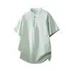Camiseta de manga corta fina de seda de hielo con media cremallera estilo americano izexx para hombre, diseño de verano delgado y moderno, protección solar