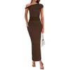 Ropa de Mujer Nueva de Verano 2026, Vestido de Estilo Europeo y Americano Transfronterizo, Elegante Vestido Ajustado que Ceñe la Cintura, Vestido Bodycon