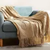 Manta tejida, manta de sofá, manta para el pie de la cama, manta decorativa para sofá, manta de lana nórdica, manta para siesta de invierno en la oficina