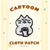 Patches de Tecido Bordados Atacado DIY Animais Fofos Gato e Cachorro Termocolantes Acessórios para Roupas Patches Sem Costura Comércio Exterior