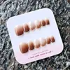Venta Directa Personalizada de Fábrica Uñas Cortas, Medias y Largas para Manicura, Uñas Portátiles de Fototerapia Hechas a Mano, Pegatinas para Uñas, Estilo de Lujo Accesible 24 Piezas