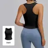 Top de yoga acolchado de una pieza para mujer, sujetador deportivo a prueba de impactos, realza y da soporte a los pechos laterales, transpirable, sujetador de fitness de alta elasticidad