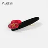 Wjia Primavera Novo Moda Francesa Franja Grampo Feminino Lateral Grampo para Cabelos Rebeldes High-End Retro Flor Acessórios de Cabelo Grampo de Cabelo