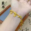 Tienda de Oro Mismo Estilo Arena Oro Cuervo Cruz Pulsera Oso Cruz Nicho Exquisito Pulsera de Gama Alta Venta al por Mayor