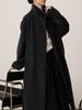 Marca L/Display de Balcão 1,9W/Gola de Cano de Fumaça Mistura de Lã de Fio Alto Cashmere Suporte Unilateral Gola Alta Casaco de Lã para Mulheres