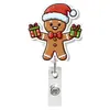 Gnomo de Acrílico de Natal Laço Fantasma Retrátil Fivela Fácil de Puxar Adesivo de Tecido Giratório Clipe de Crachá Fácil de Puxar