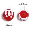 Cuentas redondas de acrílico pintadas a color real 16MM agujero recto material para llavero cadena de teléfono móvil bolígrafo con cuentas accesorios