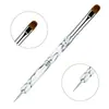 Caneta para Nail Art Haste de Onda Quente Mais Vendida na Fronteira, Haste Acrílica de Uso Duplo, Ferramenta Caneta para Manicure Francesa de Fototerapia