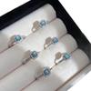 Anillo de jade azul agua material peligroso natural plata esterlina s925 clásico incrustado anillo de azúcar suministro directo de fábrica al por mayor