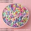 Cuentas Acrílicas de 10 mm con Agujero Grande Cuentas Redondas Cuentas Color Macarrón Accesorios DIY para Niños Cuentas para Enhebrar Cuentas Coloridas Joyería