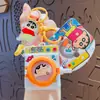 Llavero Auténtico de Dibujos Animados Crayon Shin-Chan Serie Lavadora Colgante para Bolso de Pareja Llavero de Coche Pequeño Regalo