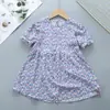 Vestido de algodón con mangas abullonadas 2022 algodón artificial floral fresco fino falda suave