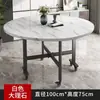 Mesa de Jantar Dobrável com Rodas, Doméstica, Apartamento Pequeno, Mesa Redonda Grande Móvel, Multifuncional, Durável, Mesa Dobrável para Comer